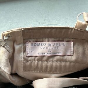 Romeo and Juliet couture  size small champagne colored dress